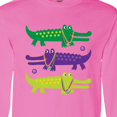 thumbnail image 4 of Inktastic Mardi Gras Holiday Alligators Long Sleeve T-Shirt, 4 of 5