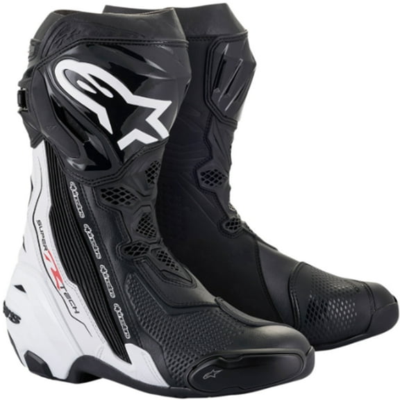 Alpinestars Supertech R Mens Motorcycle Boots Black/White 45 EUR