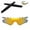 24K Gold Mirror Coated - Polarized + Black Earsocks, variant on Walleva Clear Vented Replacement Lenses For Oakley M Frame Heater Sunglasses