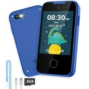 Vakzovy Kids Toy Smartphone, Gifts and Toys for Boys Ages 3-8 Years Old, Fake Play Toy Phone with Music Player Dual Camera Puzzle Games 8GB SD Card Touchscreen, Birthday, Kids Trip Activities