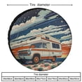 thumbnail image 2 of Happy Camper Camper Spare Tire Cover Camper Trailer Campfire Weatherproof Universal Wheel Protectors for Camper Truck Travel Trailer 12 Inch, 2 of 8