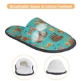 thumbnail image 3 of KLL Cute Animals Slippers for Women Men House Slip on Indoor Outdoor Bedroom Furry Fleece Lined Ladies Comfy Anti-Skid Rubber Hard Sole-Large, 3 of 8