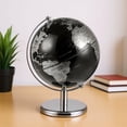 thumbnail image 4 of Resenkos 8" Decorative Desktop World Globe - Silver, 4 of 8