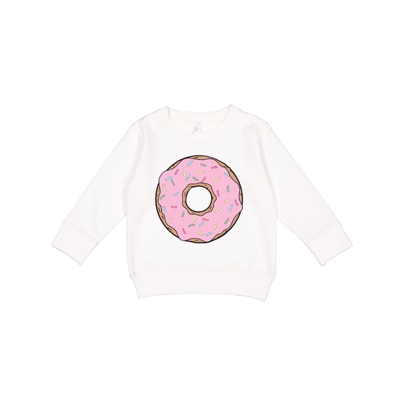 Inktastic Pink Donut with Sprinkles Toddler Sweatshirt