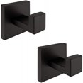 thumbnail image 1 of 2 piezas de gancho para colgar sobre la puerta, gancho para abrigo de acero inoxidable SUS304, toallero, gancho de pared de baño de estilo industrial moderno (negro), 1 of 5