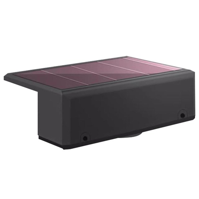 Lámpara de pared solar que dura hasta 8 horas, luz de porche en forma de cubo, decoración de jardín y patio (luz cálida)