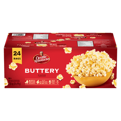 Best Microwave Popcorn: ORVILLE Buttery 24-Pack | 99g Each