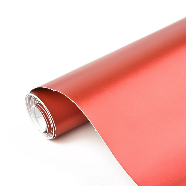 Red Matte Metallic Chrome Vinyl Car Wrap With Air Bubble Free Red