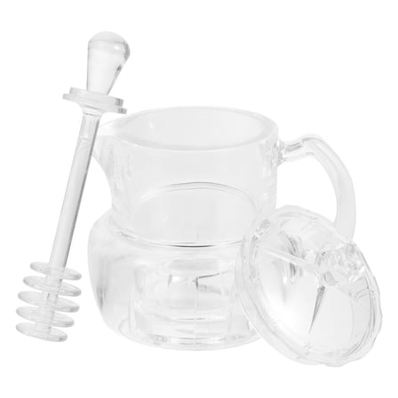 COSMOBETTY 1 Set Mini Honey Jars for Kitchen Helpers Transparent Acrylic Round Design