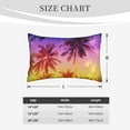 thumbnail image 4 of Zufioo Palm Trees at Sunset Print Double-sided Plush Pillow Cover,Decorative Pillow Protector without Pillow Core, Suitable for Sofa, Bedroom, Car-20"x30", 4 of 6