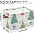 thumbnail image 4 of Storage Basket Cartoon Christmas Tree Foldable Canvas Laundry Baskets Bin Waterproof Inner Layer with Sturdy Handles for Toy Nursery Blanket Clothes 1 Pack, 4 of 7
