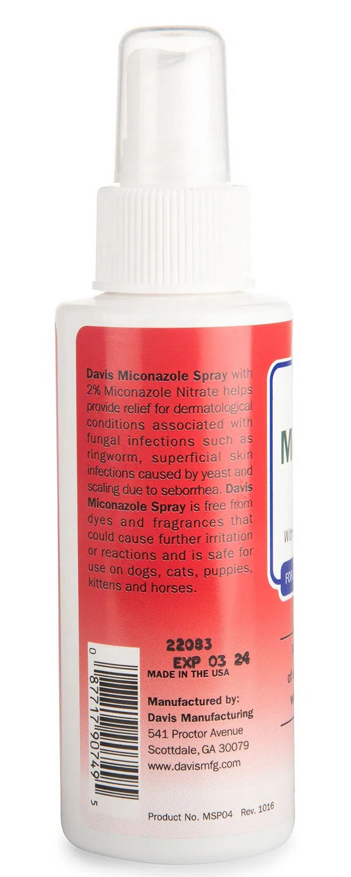 Davis Miconazole Anti-fungal Spray 2% Miconazole Nitrate | 4 oz