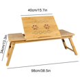 thumbnail image 6 of Yedigre Adjustable Bamboo Laptop Desk with Fan, Cooling Effect Tilting Top Drawer, Foldable Bed Table Portable Breakfast Serving Tray, 6 of 9