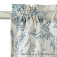 thumbnail image 6 of Curtainking Linen Kitchen Curtains 26x24 inch Farmhouse Floral Print Rod Pocket Curtains Cafe Curtains Small Window Curtains 2 Panels Blue on Beige, 6 of 9