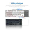 thumbnail image 6 of Ajazz AK33 82 Keys USB Wired Mechanical Keyboard Monochromatic Backlight Gaming Keyboard Black with Blue Switches, 6 of 7