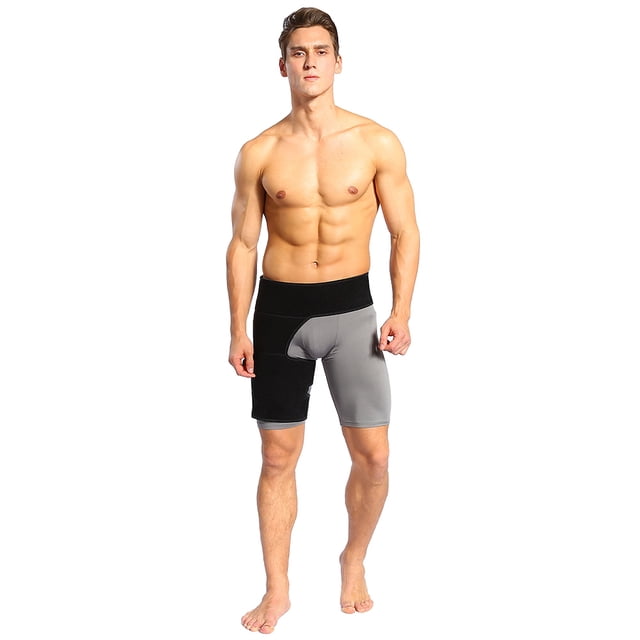 POCREATION Compression Brace for Hip, Thigh Support Groin Brace Sciatica Relief Wrap with Adjustable Strap