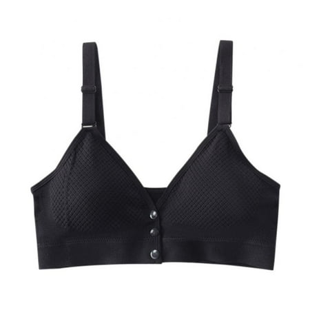 

Popvcly Women s Breastfeeding Bra Plus Size Front Closure Bra Seamless Elastic Maternity Underwear