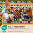 thumbnail image 4 of Design&I 5'x7' Ultra Soft Area Rug, Geometric Patchwork Abstract Stars Zigzag Motifs Patterned None Fluffy Washable Non Shedding for Bedroom Living Room Home Office, 4 of 7