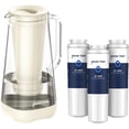 thumbnail image 1 of Glass Water Pitcher for Tap Water with Membrane and Activated Filter and Refrigerator Water Filter Combination, 1 of 8