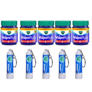 Vicks VapoRub Chest Rub & Nasal Inhaler Cold Relief Bundle, 5 Vaporub 50+10ml Extra+ 5 inhalers 0.5 ml