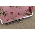 thumbnail image 2 of Coin Pouch Purse Rose Pattern Canvas Gift Jewelry Cards Trinkets Pouch Clasp Closure Wallet (Pink), 2 of 3