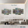 thumbnail image 3 of Elephant Stock Grunge Mandala Symbols Wall Art - Horizontal Multi Panel Canvas - Living Room Wall Decor - Decor Elements Multi Panel - Turquoise And Green Decor - 84" x 54", 3 of 4