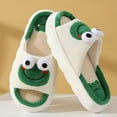 thumbnail image 6 of Cute Cartoon Frog Linen Slippers Universal Indoor Home Four Seasons Non-sli, 6 of 9