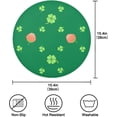 thumbnail image 2 of SKYSONIC St. Patrick's Day Lucky Clovers Round Placemats for Dining Table Non-Slip Heat-Resistant Polyester Table Mats Set of 6 Washable Table Mats for Kitchen Dining Table Decoration, 2 of 5