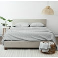 thumbnail image 3 of Noble Linens 4 Piece Pattern Microfiber Bed Sheets Set, Gray Wheat, Full, 3 of 9