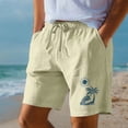 thumbnail image 2 of XINPING Big and Tall Swim Trunks for Men Loose Fit Palm Tree Print Quick Dry 4th Of July Swim Trunks with Pockets Upf 50+ Sun Protection Mens Summer Clothes, 2 of 5