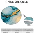 thumbnail image 6 of Blue Gold Marble Pattern Round Fitted Tablecloth with Elastic Edge,Dining Table Cover Waterproof,Outdoor Round Tablecloth for Camping,Dining,Indoor and Outdoor, 6 of 7