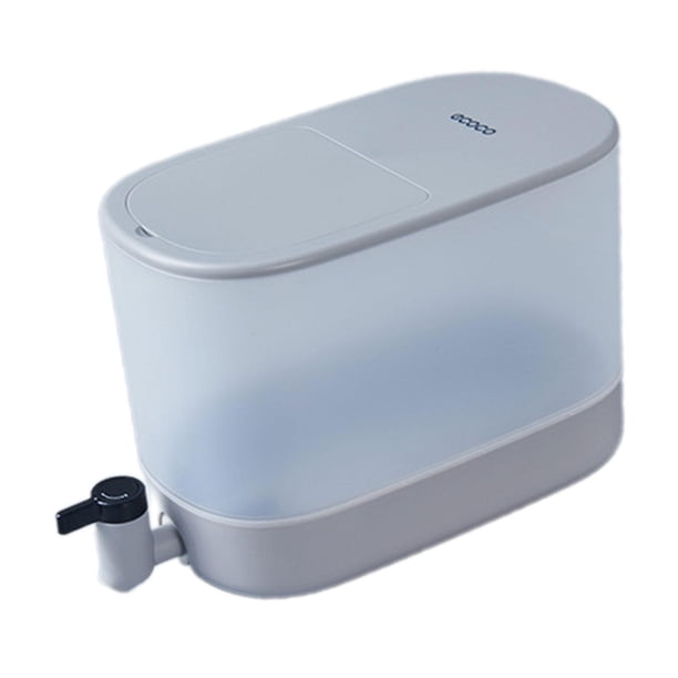 Hervidor frío con grifo, cubo para de 4L, botella de agua desmontable, jarra de jugo para Bar, hogar, nevera, Fiesta al aire libre, boda Gris claro