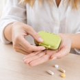 thumbnail image 5 of Pill Organizer 3 Compartment Green Portable Case for Travel, 5 of 6