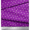 thumbnail image 2 of Soimoi Purple Rayon Fabric Leaves & Buds Floral Printed Fabric 1 Yard 42 Inch Wide, 2 of 3