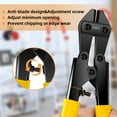 thumbnail image 3 of Deli 8-Inch Mini Bolt Cutter, Small Heavy Duty Wire Cutter, with Comfortable Soft Rubber Grip, Security Lock, 65Mn Steel Blade for Wire, Cables, Chains, Small Screws, 3 of 8