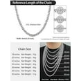 thumbnail image 4 of AHA Lifestyles 6MM Cuban Chain Necklace - Unisex - White Gold - 20 Inch, 4 of 6