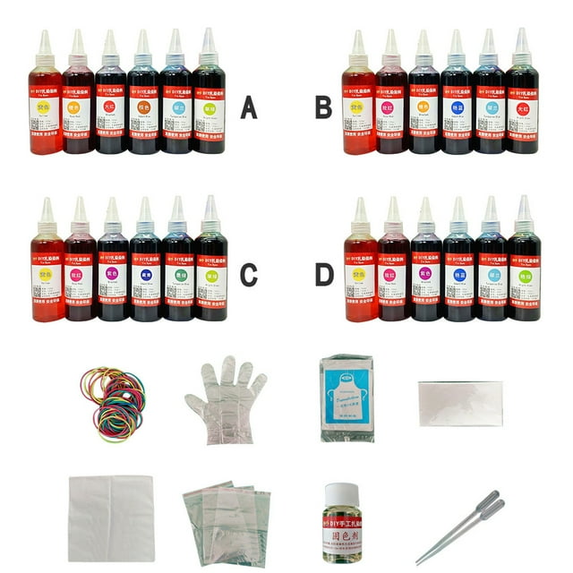 Vaidha 6 Bottles Kit Muti-Color Dyes Permanent Paint For DIY Arts ClotheS Fabric 620ml