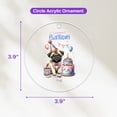 thumbnail image 4 of Happy Birthday Cute Puppy Pug with Cake Gifts Party Hat Acrylic Round Ornament Dog Lover Gifts Home Tree Decor - 00029, 4 of 4