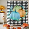 thumbnail image 3 of Fall Fall Pumpkin Buffalo Plaid Shower Curtains for Bathroom, Waterproof Fabric Shower Curtain for Bathroom Bathtub Decoration, Machine Washable, 36"x72", 3 of 9