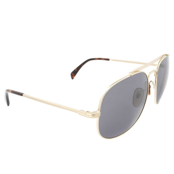 David Beckham Silver Mirror Pilot Men's Sunglasses DB 7004/S 0J5G/T4 60