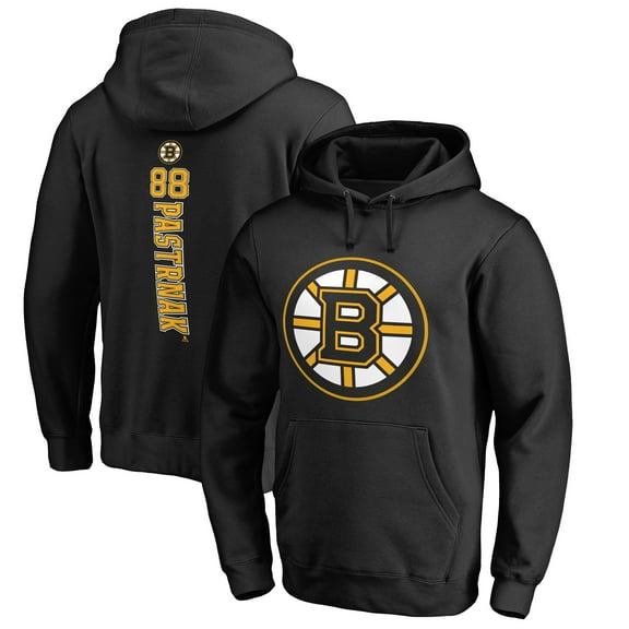 Men's David Pastrnak Black Boston Bruins Backer Pullover Hoodie