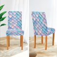 thumbnail image 3 of Yayeee 2 Pack Dining Chair Covers Stretch Parson Chairs Slipcovers Seat Protector, Purple Art Pattern, 3 of 6