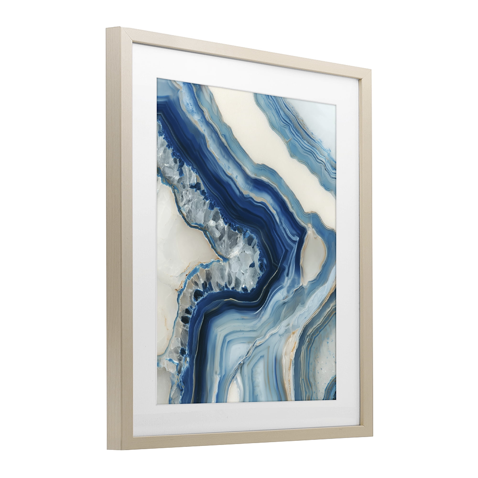 Stupell Industries Sea Colored Stones Geode Birch Framed Print Under Glass, design by Svetlana Aleynikova