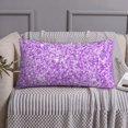 thumbnail image 6 of Pofeuu Lilac Glittering Print Queen Pillow Cases,Pillowcases with Envelope Closure, Wrinkle, Fade and Stain Resistant Pillow Covers-20x36in（No pillow core), 6 of 7