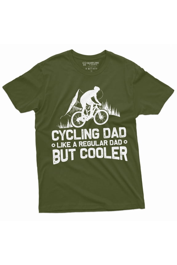 Cycling Dad T-Shirt Biker Father'S Day Father Sports T-Shirt Cool Dad Gift Idea Mens Tee (Large Military Green)
