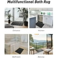 thumbnail image 5 of SIXHOME Black Bathroom Rugs Super Absorbent Non Slip Quick Dry Bath Mat for Bathroom Floor Rubber Backed Bathroom Mat Low Profile Dirt Resistant Bath Rug for Shower Sink Bathtub Bathmat 17"x24", 5 of 8