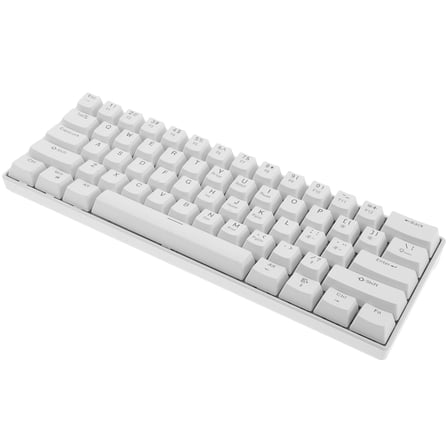 HEANUJJ White ABS Mechanical Keyboard for Gaming Use with Tactile Feedback and Laptop Compatibility