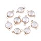 thumbnail image 1 of Electroplated Natural Keshi Pearl Flat Round Connector Charms Cultured Freshwater Pearl Baroque Pearls Links Golden Seashell Color 18~19x11~11.5x5~5.5mm Hole: 1.8mm, 1 of 3