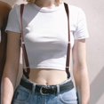 thumbnail image 3 of Backpack Strap Unisex Suspender Adjustable Clip-on 1Pcs Coffee Material, 3 of 4