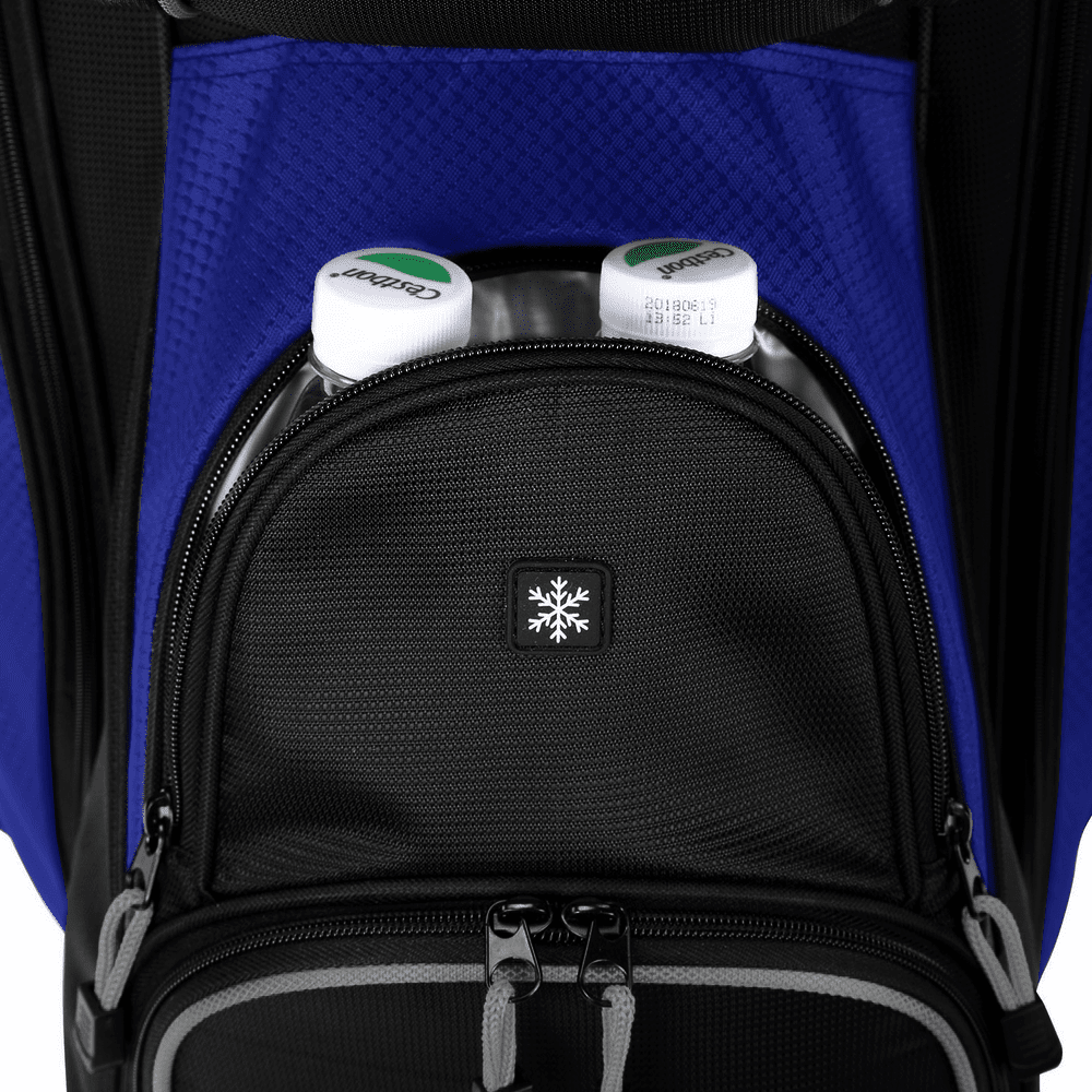 Ram Golf Lightweight Cart Bag with 14 Way Dividers Top Blue/Black/White